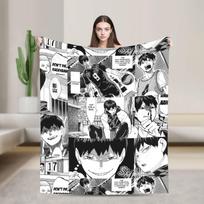 Kageyama Haikyuu Antklodės Vilnos Japonų Anime Šiltos Pledinės Antklodės Lėktuvo Kelionei Miegamojo Antklodė 75X95CM
