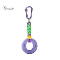 Hand Strength Training Ring Silicone Grip Keychain, Strengthener with Carabiner & Braided Lanyard Keychain Rope, Hanging Ring, Men Women Gift violetinė
