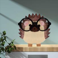 Wooden Desk Top Glasses Display Stand  Bedroom Dresser Glasses Storage hedgehog