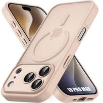 Coque pour iPhone 18 Pro Max, avec Cercle Magnétique et Protection Caméra Anti-Rayures Rose rožinė