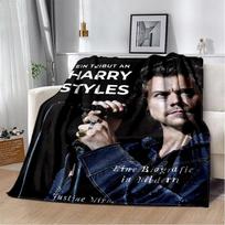 New Style H-Harry Styles Singer Star Soft Flannel Blanket for Beds Bedroom Sofa Picnic,Throw Blanket for Leisure Nap Gift Size: 75*100cm, Weight: 230 GSM