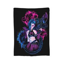 Caitlyn Arcane Game Character Blanket Flannel Spring/Autumn Multi-function Super Soft Throw Blanket for Sofa Bedroom Rug Piece Size: 75*100cm, Weight: 230 GSM
