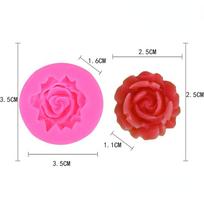 Bloom Rose Silicone Cake Mold 3D Flower Fondant Mold Cupcake Jelly Candy Chocolate Decoration Baking Tool Moulds  Resin Molds rožinė