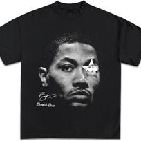 D Rose Visų žvaigždžių grafinis marškinėlis Y2K Vintažinis Krepšinis Rap Premium Sunkus marškinėlis Vyrams ir Moterims S juoda