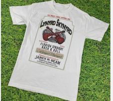 Lynyrd Skynyrd James B Beam Bourbonas Vintage Roko Grupės Muzikos Marškinėliai M