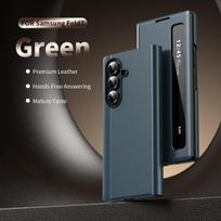 Samsung Zfold7 Smart Leather Case, Compatible with Fold5/6, Flip Stand, Drop Protection Z Fold5 žalia