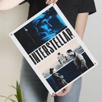 Interstellar Movie Poster Vintage Tin Sign Living Room Study Wall Decor Home Accessories 20x30cm（7.8x11.8inch）