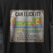 Can I Lick It, Can I Lick It Shirt, ironic shirt, Element Shirt, school shirt, Funny Chemistry Shirt, Science Shirt, scientist funny shirt 4XL