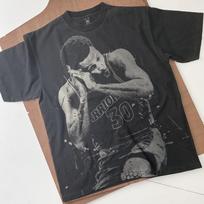 Stephen Curry Handmade Bleached T-Shirt: Faded Black Cotton Unisex 4XL