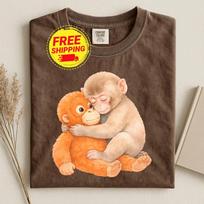Monkey Punch Comfort Colors® T-Shirt, Emotional Support Tee, Japanese Macaque XL