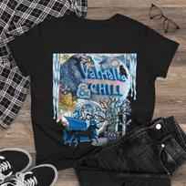 Valhalla N Chill Tee, Norse Myths Odin, Hel, Huginn, Muninn, Fenrir, Norns, Mimirs Well, Yggdrasil, Valkyrie, Berserker, Naglfar M