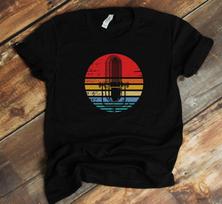 Streamer T-Shirt - Radio Presenter T-Shirt - Retro Sunset Classic Old Dynamic Vocal Microphone Musician 3XL