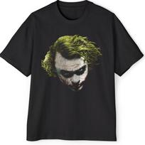 The Dark Knight Joker T-Shirt, Heath Ledger 2008 Vintage Graphic Tee M gray