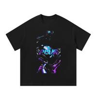 PLUR Liquid Metal Graphic T-Shirt for EDM Festivals and Rave Wear S