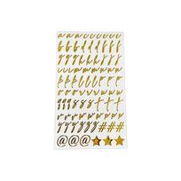 Letters Numbers UV Epoxy Resin Fillings Alphabets Letters Glitter Epoxy Glitter Self-Adhesive Coppers Stickers auksas