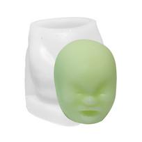 Human for Head Silicone Mold Gypsum Epoxy Aroma Candle Mould for Home Decoration