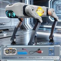 AI Smart Robot Dog, Voice & APP Control, Programming, Dancing, Singing, 1200mAh Battery for Kids Gift & Companion