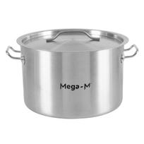 Low Catering Pot With Lid Mega-M Standard 23L Dia. 35 Cm X H 22 Cm N