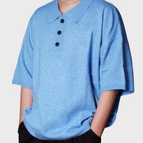 Respect Balloon Oversize Cashlike Half Knit (Sky Blue) L