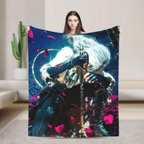 Clair Obscur Expedition 33 Maelle Blanket Plush Throw Blanket For Home Decor Airplane Travel Flannel Bedspread Bed Cover Size: 75*100cm, Weight: 230 GSM
