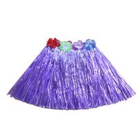 Plastic Fibers Girl Hawaiian Hula Skirt Hula Grass costume Garland Flower child Skirts Hula dress up Party Hawaii Beach30cm/40cm 40CM violetinė