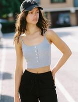 Surfy Button Bra Top_Grey Grey/S
