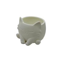 Lovely Cat Shaped Flower Pot 3d Printed Plant Container Potted Planter Succulent Flower Pot  Table balta