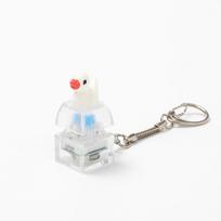 Animal Keyboard Clicker Fidget Keychain Toy Light Up Sensory Decompression Toy Mini Durable for Adults Office Stress Relief Kids Party Favors A6