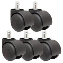 50 mm biuro kėdės ratukai - 5 vnt. rinkinys - Juodi juoda