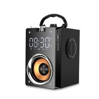 3D Surround Bass Portable Bluetooth Speaker, Multifunctional Alarm Clock Wireless Boombox with FM Radio & Remote Control