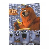 Super Soft Grizzy And Lemmings Throw Blanket Premium Fleece Flannel Lightweight Blanket Cozy Warm Bedspread All Season Use Size: 75*100cm, Weight: 230 GSM