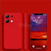For Xiaomi Redmi Note 13 Case Liquid Silicone Plain Rubber Soft Protector Case Redmi Note 13 Cover Case Redmi Note 13 Pro Plus Redmi Note 13 4G raudona