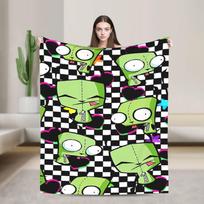 Invaders Zims Gir Blankets Quality Warm Soft Throw Blanket Winter Boy Girl Couch Chair Novelty Bedspread Size: 75*100cm, Weight: 230 GSM
