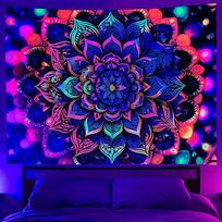 Mandala Tapestry with Gradient Halo Bohemian Style Yoga Meditation Room Spiritual Theme Room Decor 100X70CM