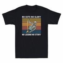 No Story Tshirt Surfing No No No Guts Shirt Funny Skull Vintage Legend Glory S
