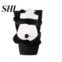 Panda Pattern Car Accessories Plush Seat Belt Cover Cute Steering Wheel Four Seasons Universal Headrest Pillow Auto SUV Truck Gear Shifter Interior D