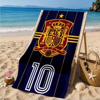 Spain National Football Team Beach Towel, Quick-drying, Easy to Care for, Suitable for Both Fitness and Beach Vacations,Sports Essential 70cmx140cm(27x55inch)