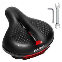 BUCKLOS dviračio balnelis su šviesa, platesnis, didelė pagalvėlė, dviračio sėdynės pagalvėlė, patogus, ergonomiškas, MTB, plento dviračio sėdynė, tuščiavidurio dizaino sėdynė