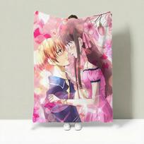 Anime F- vaisių krepšelis Mesti lengvas 240 g flanelės pledas Minkštas odai draugiškas vasaros vėsinimui 75X95CM
