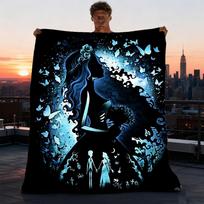 1 vnt. Žuvusiosios nuotakos lauko personalizuotas flanelės pledas, minkštas, lengvas personalizuotas flanelės pledas, skaitmeninė spauda, 75X95CM