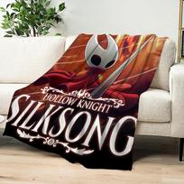 Game Funny Art H-Hollow Knight S-Silksong Flannel Warm Soft Plush Blanket Sofa Living Room Hogar Office Bedroom Travel Gift Home 75X95CM