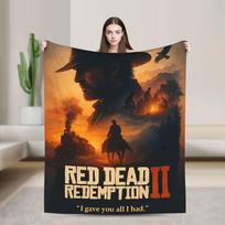 Red Dead Redemption 2  Blankets Quality Soft Warm  Bedding Throws Winter Girls Boys Home Decor Pattern Bedspread 75X95CM