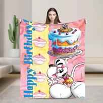 Mielas Diddl pliušinis pledas Mergaitėms Berniukams Flanelinis mesti pledas ant sofos kėdės lovos Super šiltas kokybiškas užtiesalas Dovanojimo idėja 75X95CM