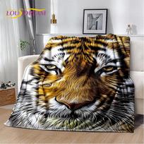 Žvėris Tigras, Kardadantis Animacinis Minkštas Pliušinis Antklodė, Flanelinis Antklodė Mesti Antklodė Svetainei Miegamajam Lovai Sofai Iškylai 75X95CM