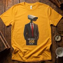 Surveillance Camera Tee, Sarcastic Job Humor, Funny Office Shirt, Orwellian Art, CCTV Security Gift, Cynical Graphic S