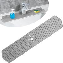 Kitchen Faucet Sink Splash Guard Silicone Drain Pad Water Catcher Tray Slip Mat gray