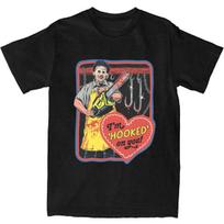 I'm Hooked On You Texas Chain Saw Massacre Men Women T Shirt Funny Horror Humor Tees T-Shirt Pure Cotton Classic Clothing S įvairiaspalvis