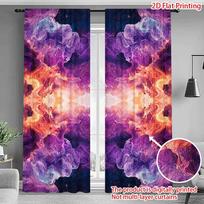 Nebula Vortex Theme Print Drapes Room Darkening Window Curtains for Home Decor,Rod Pocket Blackout Curtains Bedroom 60×150cm