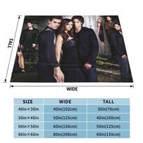 Damon Salvatore The Vampire Diaries Flannel Blankets Horror Funny Throw Blanket for Home Hotel Sofa 125*100cm Plush Thin Quilt Size: 75*100cm, Weight: 230 GSM