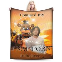 Super Soft Fnaf Horror Game Bonnie Throw Blanket Premium Fleece Flannel Lightweight Blanket Cozy Plush Bedspread All Season Use Size: 75*100cm, Weight: 230 GSM